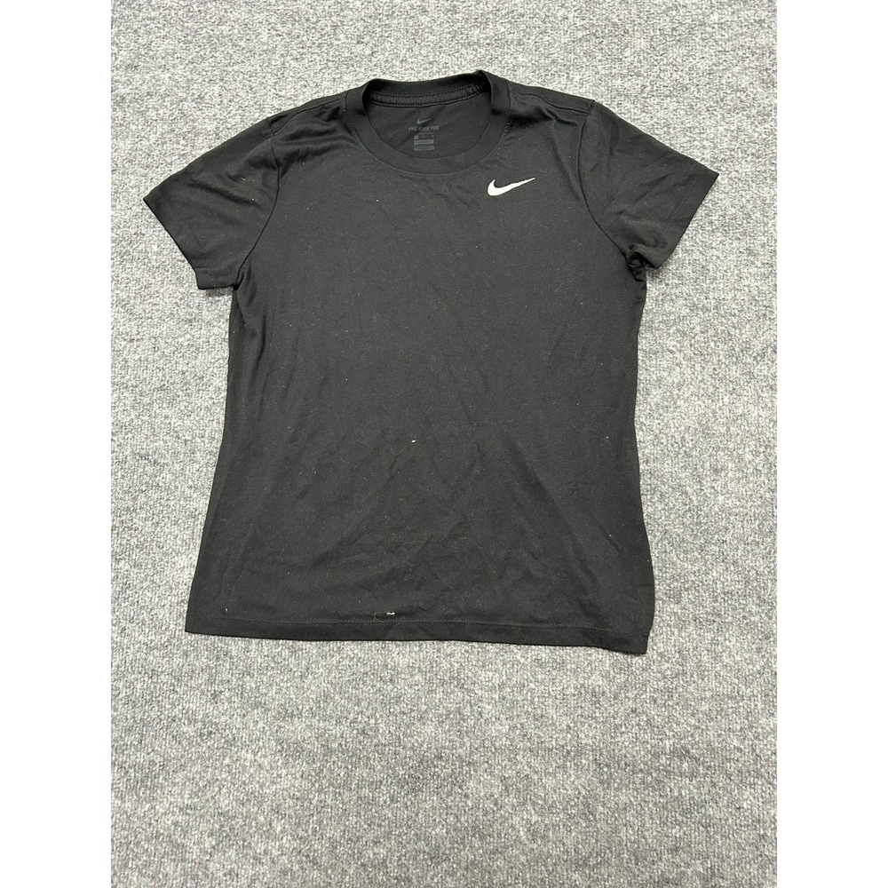 Nike T-Shirt Womens Size S Black Dri-Fit Short Sleeve Athletic Gym Training Tee